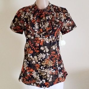 Healing Hands Shadow Blooms Scrub Top XS